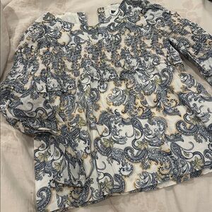 Floral Patterned Long Sleeve Blouse